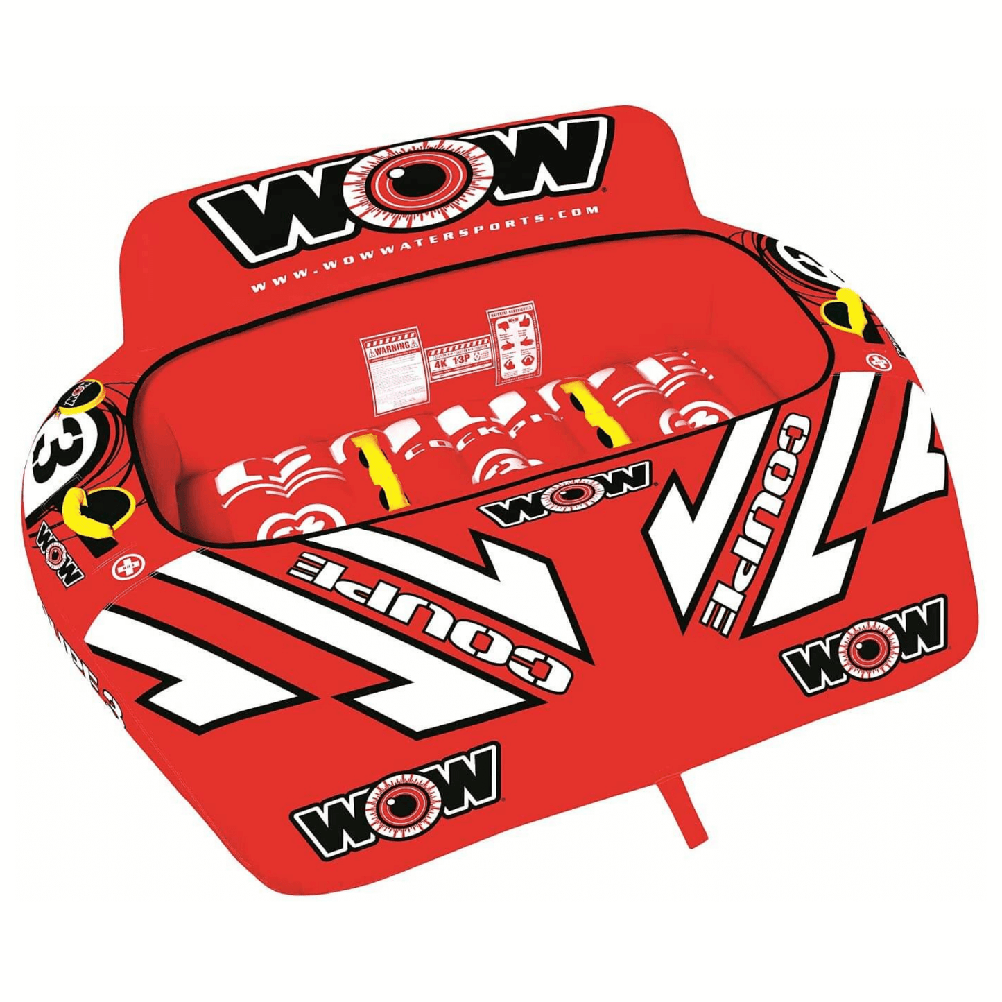 WOW Watersports 3-Person Coupe Cockpit Towable with Drop Speed Bottom