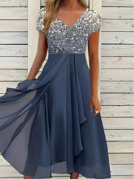 Chic Plus Size  Casual Chiffon Dress