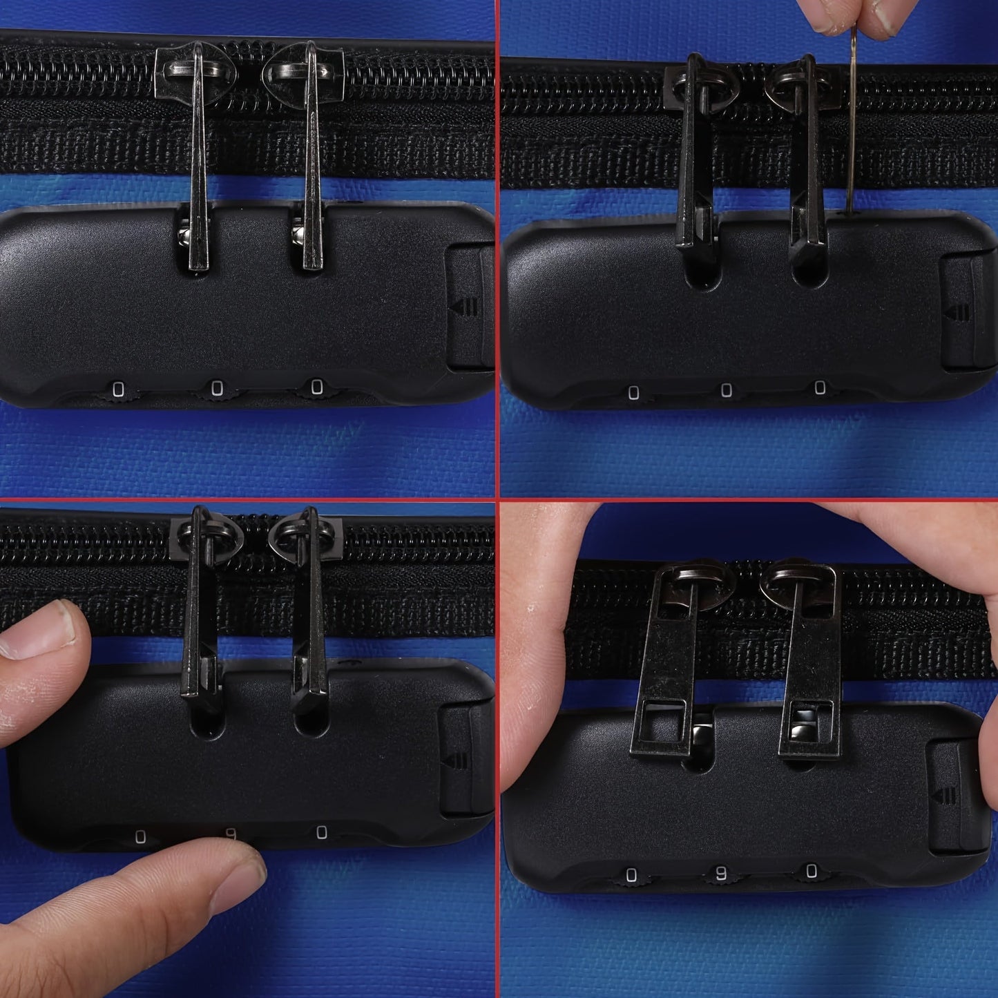 Fireproof Document Bag with Lock  Reflective Strip