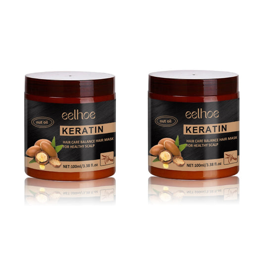 Keratin Hair Care Balance Hair Mask, Repair Frizzy Dry Hair Smooth Moisturizing And Nourishing Hair Mask