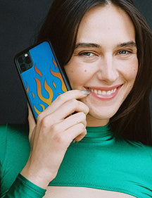 Flames | Blue iPhone Case