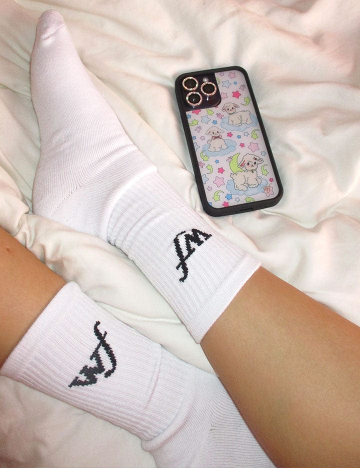 Wildflower Socks - White