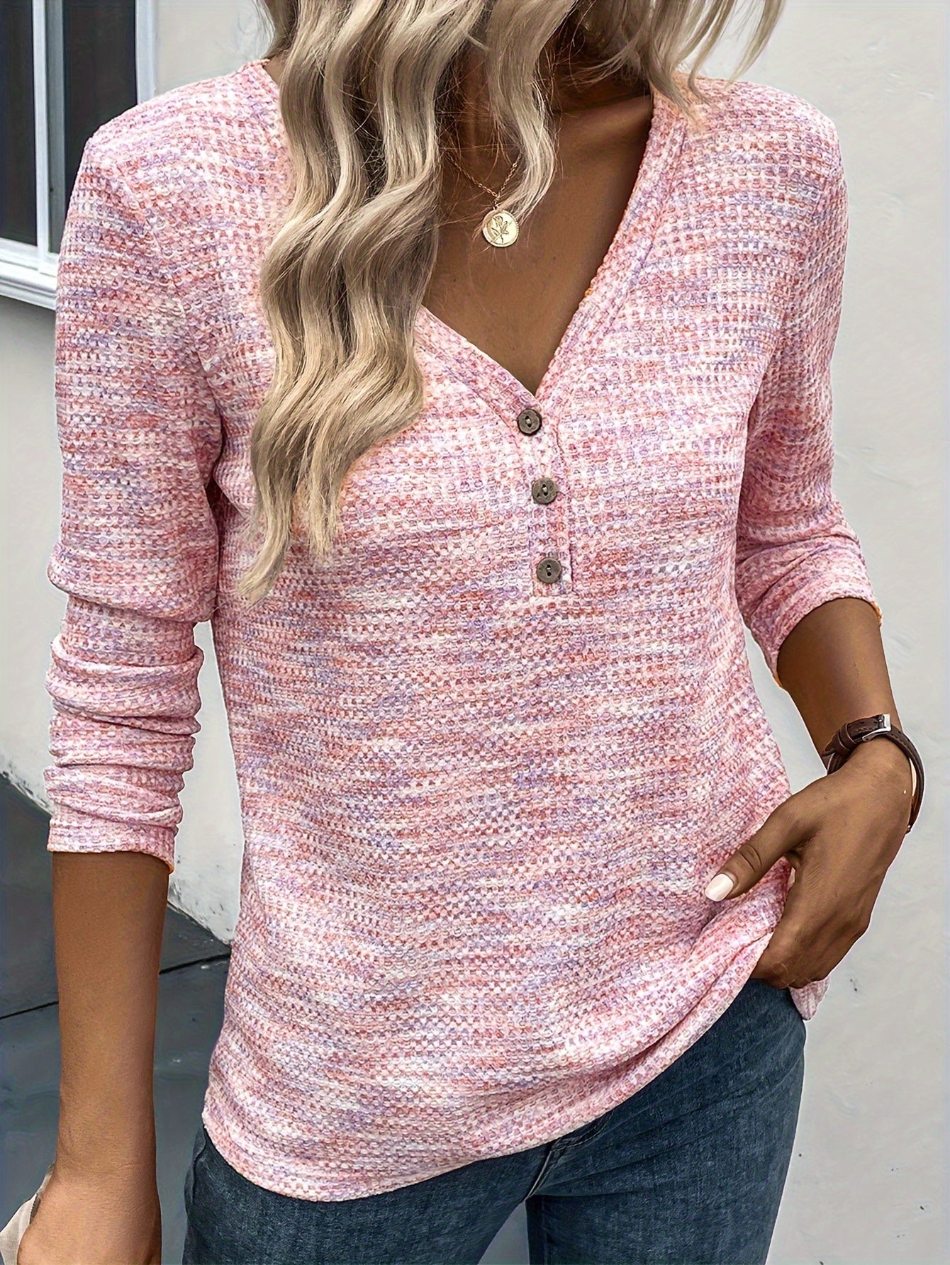 Chic VNeck Tee Elegant Soft Versatile Style