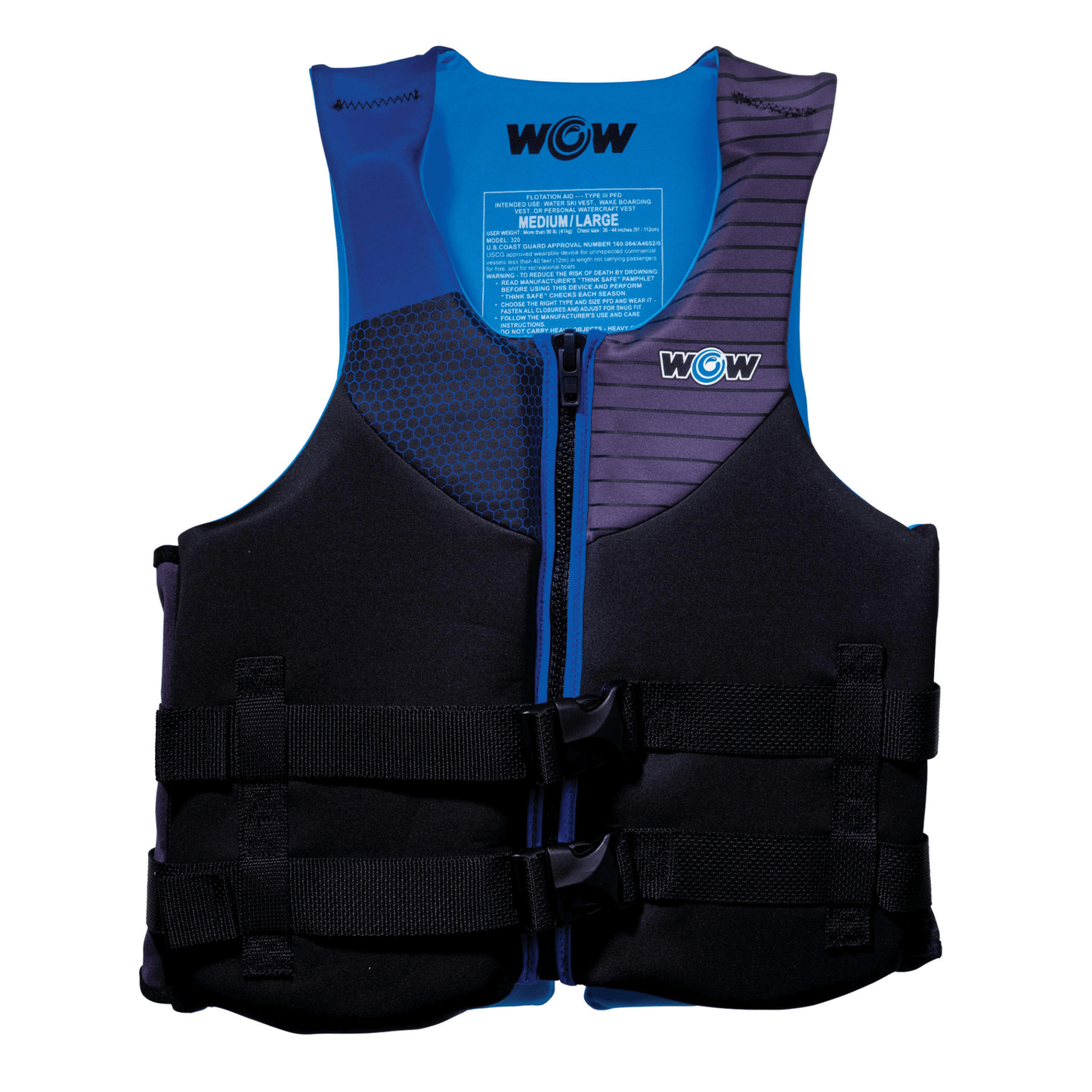WOW Watersports Feel Good Dual Sized Evoprene PFD Personal Flotation Device