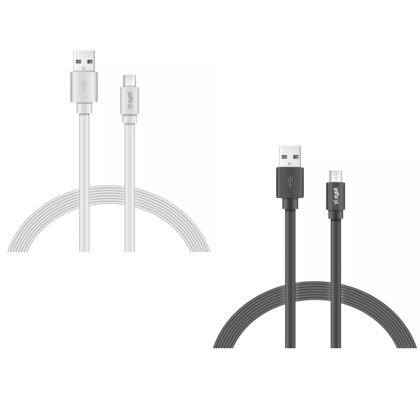 Xyst Charge and Sync USB to Micro USB Flat Cable 4Ft
