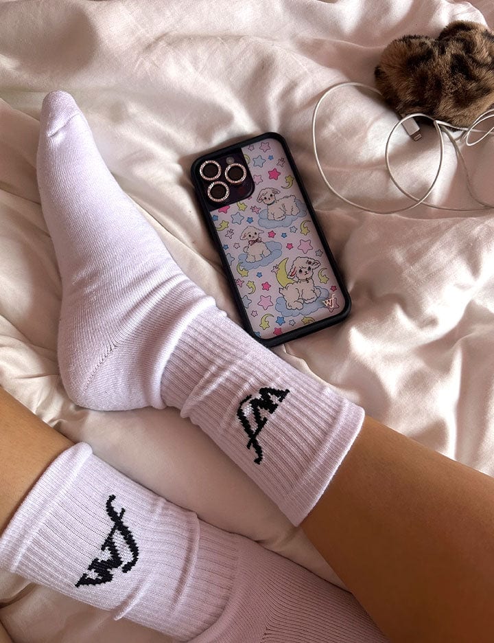 Wildflower Socks - White