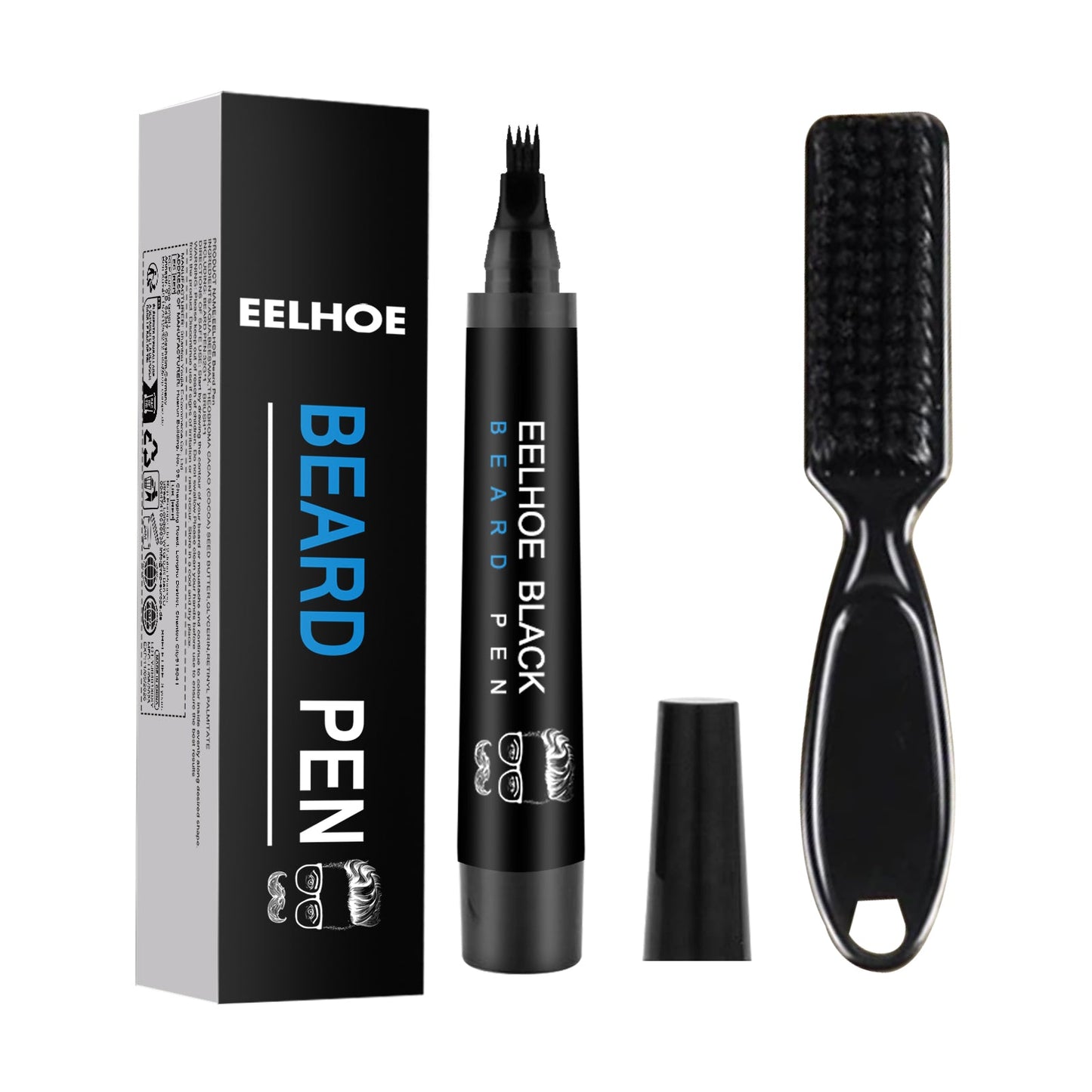 Foreign Trade Cross-Border Beard Filler Pen Kit, Waterproof, Sweat Resistant, Makeup Free Beard Pen Beard Pen