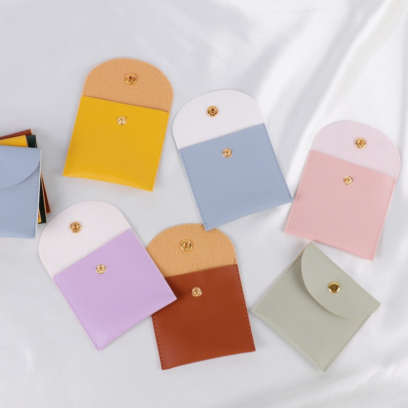 Jewelry bag leather buckle storage bag