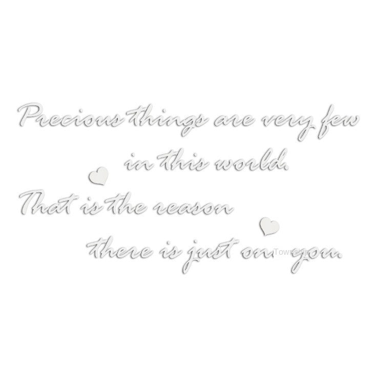 Precious English Letter Acrylic Mirror Surface Sticker Literary Sentence Background Wall Decoration Self-Adhesive 3D Wall Sticker