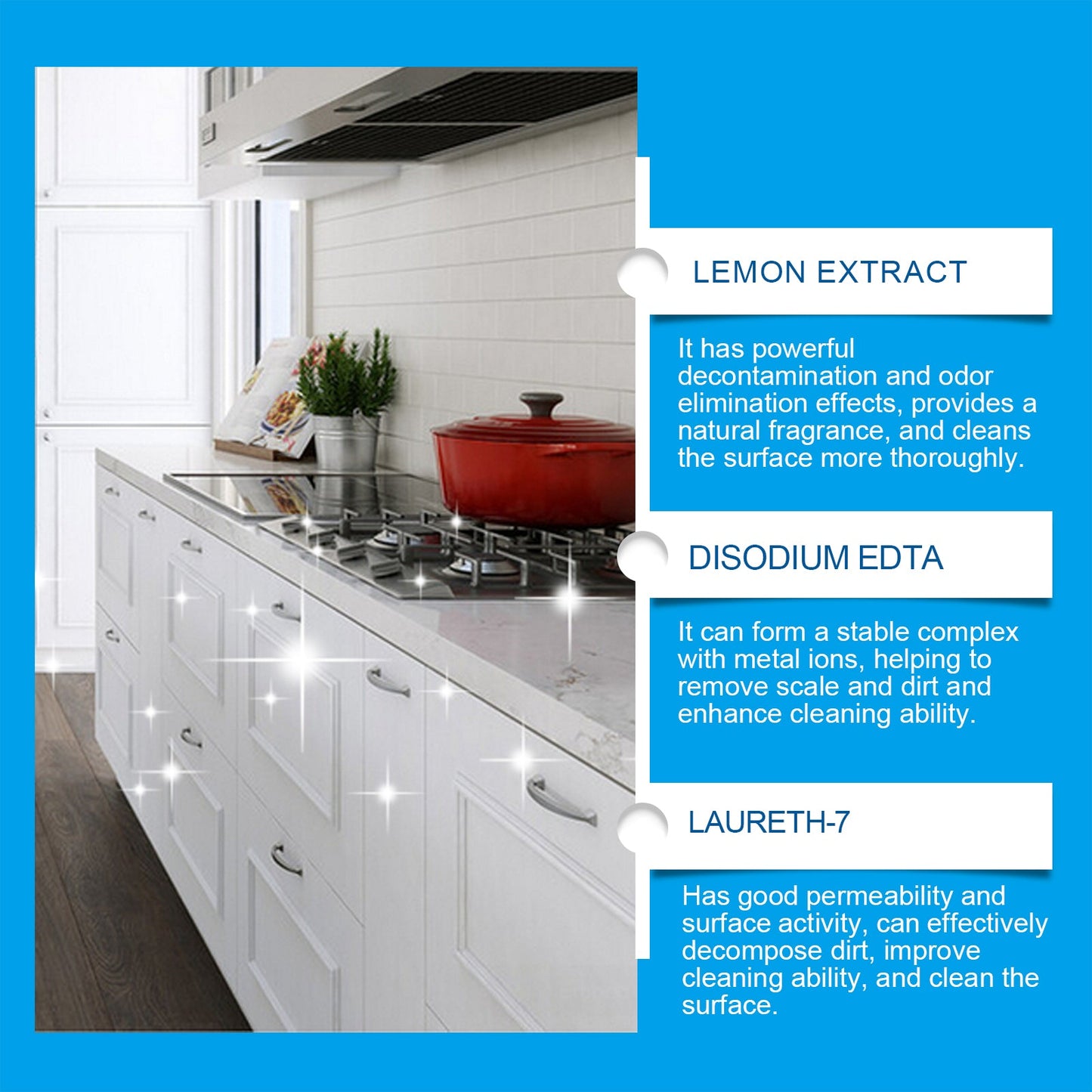 JUE FISH MultiSurface Cleaning Tablets, Kitchen Heavy Oil And Dirt Cleaning Stain Cleaner Effervescent Tablet