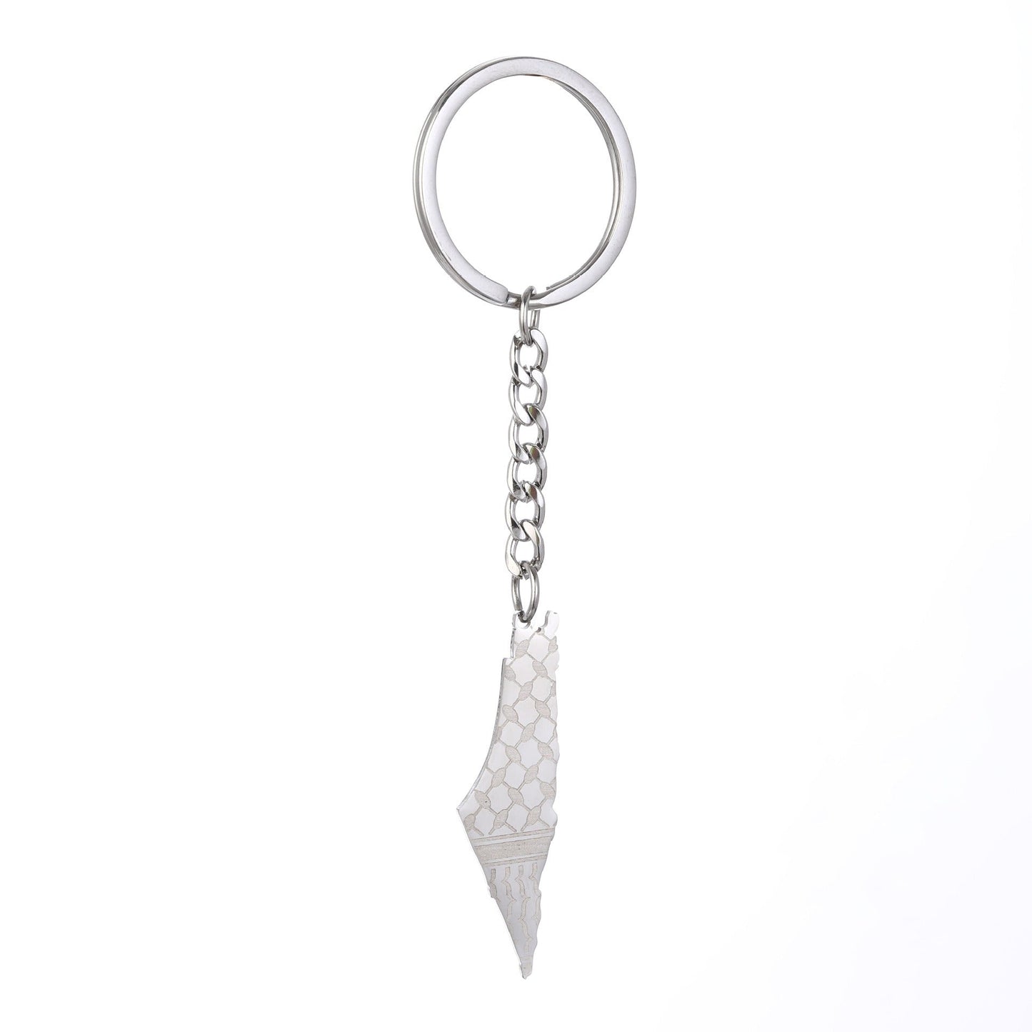 Israel Palestine Map Flag Drip Oil Stainless Steel Keychain Fashion Men's and Women's Stainless Steel Keys