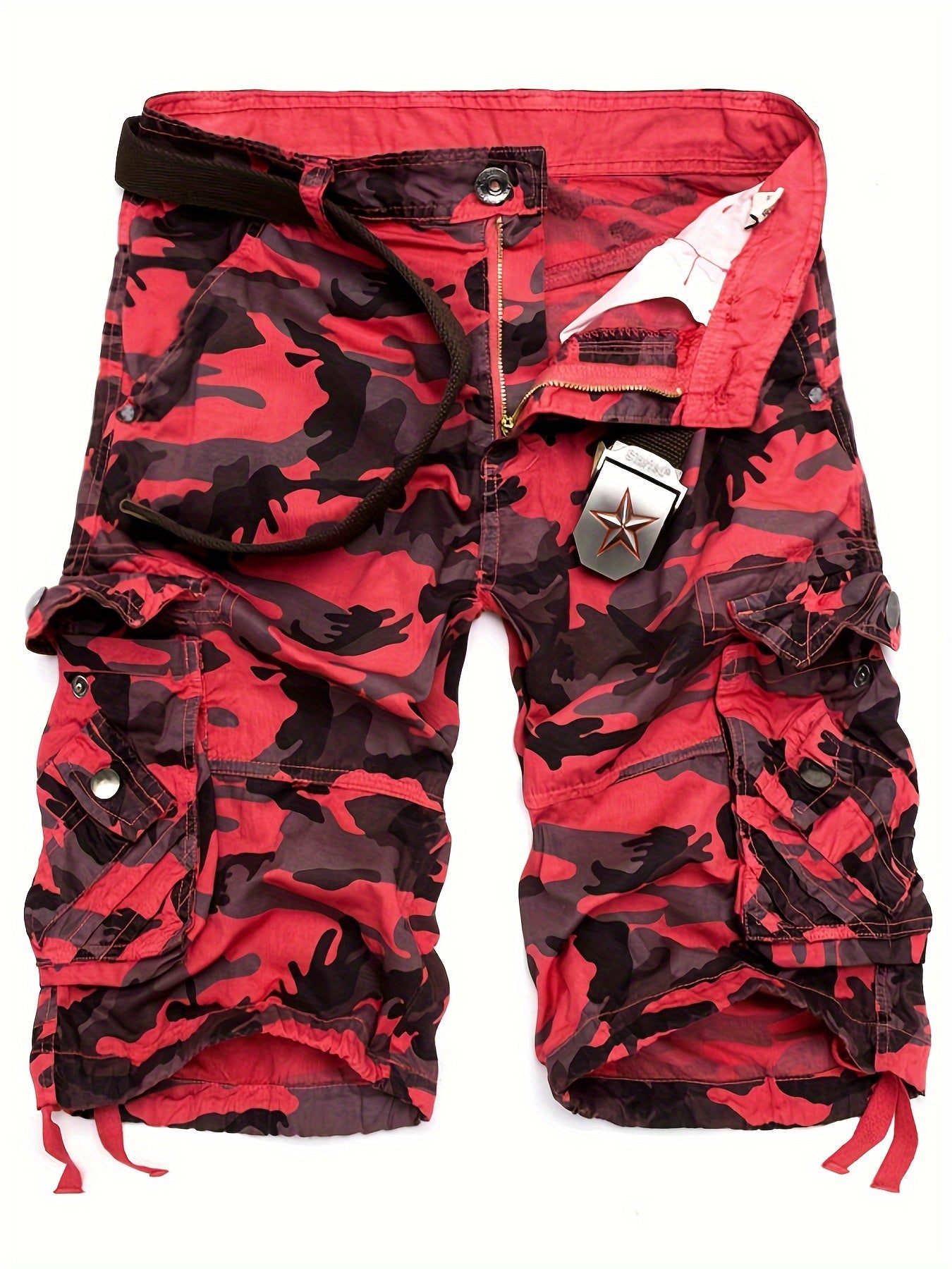 Mens Relaxed Fit Cotton Cargo Shorts  Summer Style