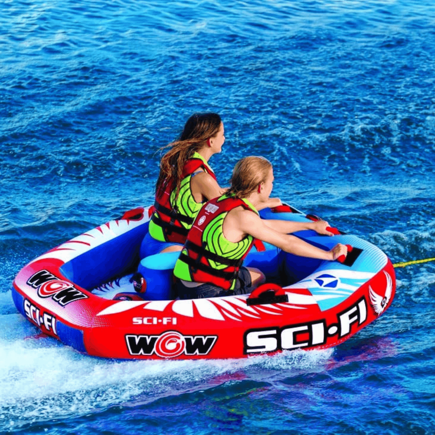 WOW Watersports Sci-Fi 2 Person 2P Cockpit Towable with Inflated Median