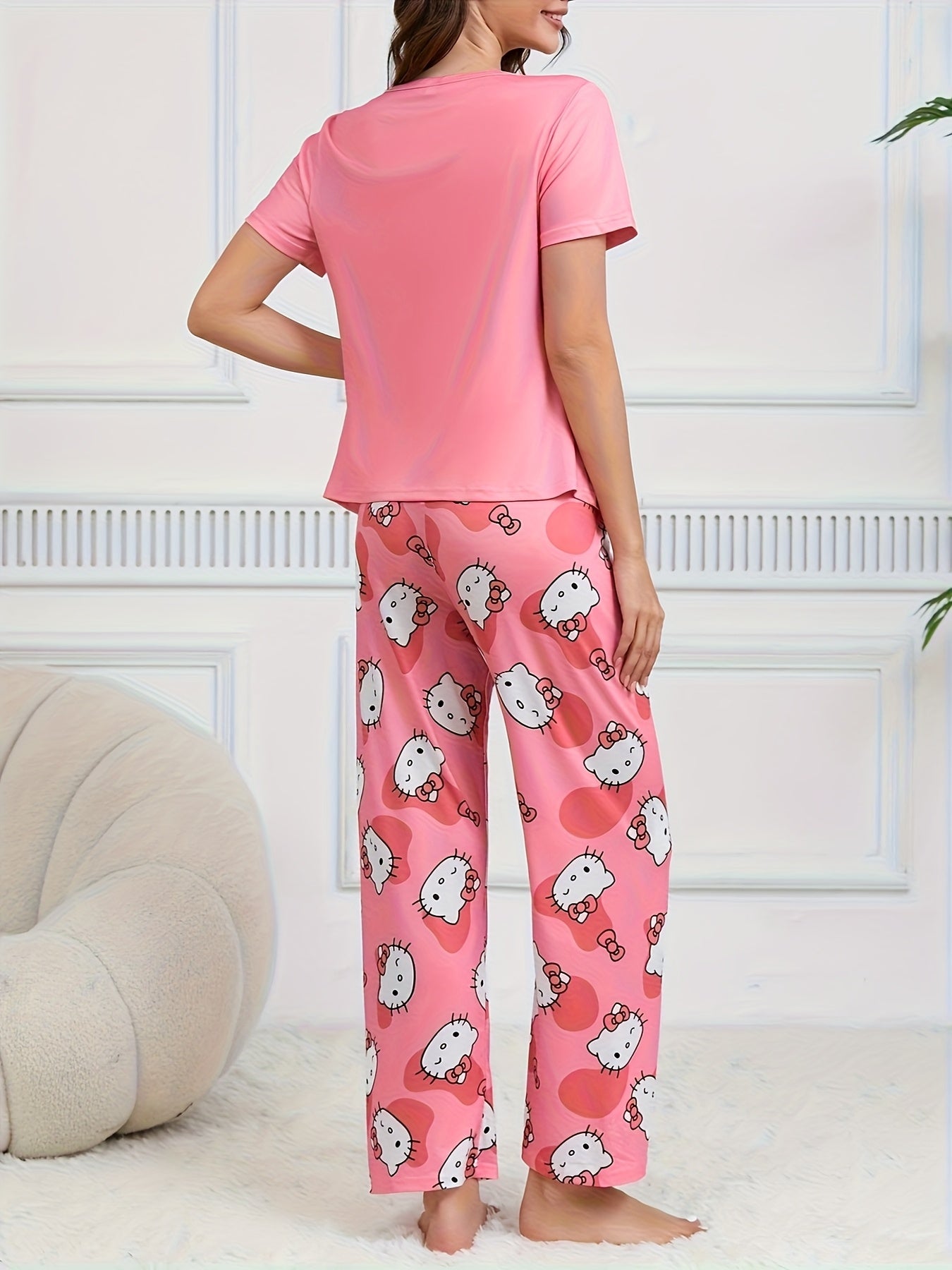 Cute Hello Kitty Pajama Set for Women  2 Sets