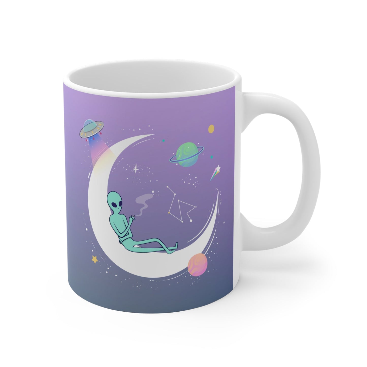 Chilling Alien Purple Mug 11oz