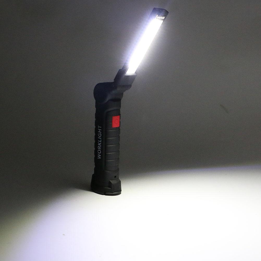 Foldable Flexible Hand Torch Work Light Magnetic Inspection Lamp COB LED Flashlight  Built in Battery USB Charging Port
