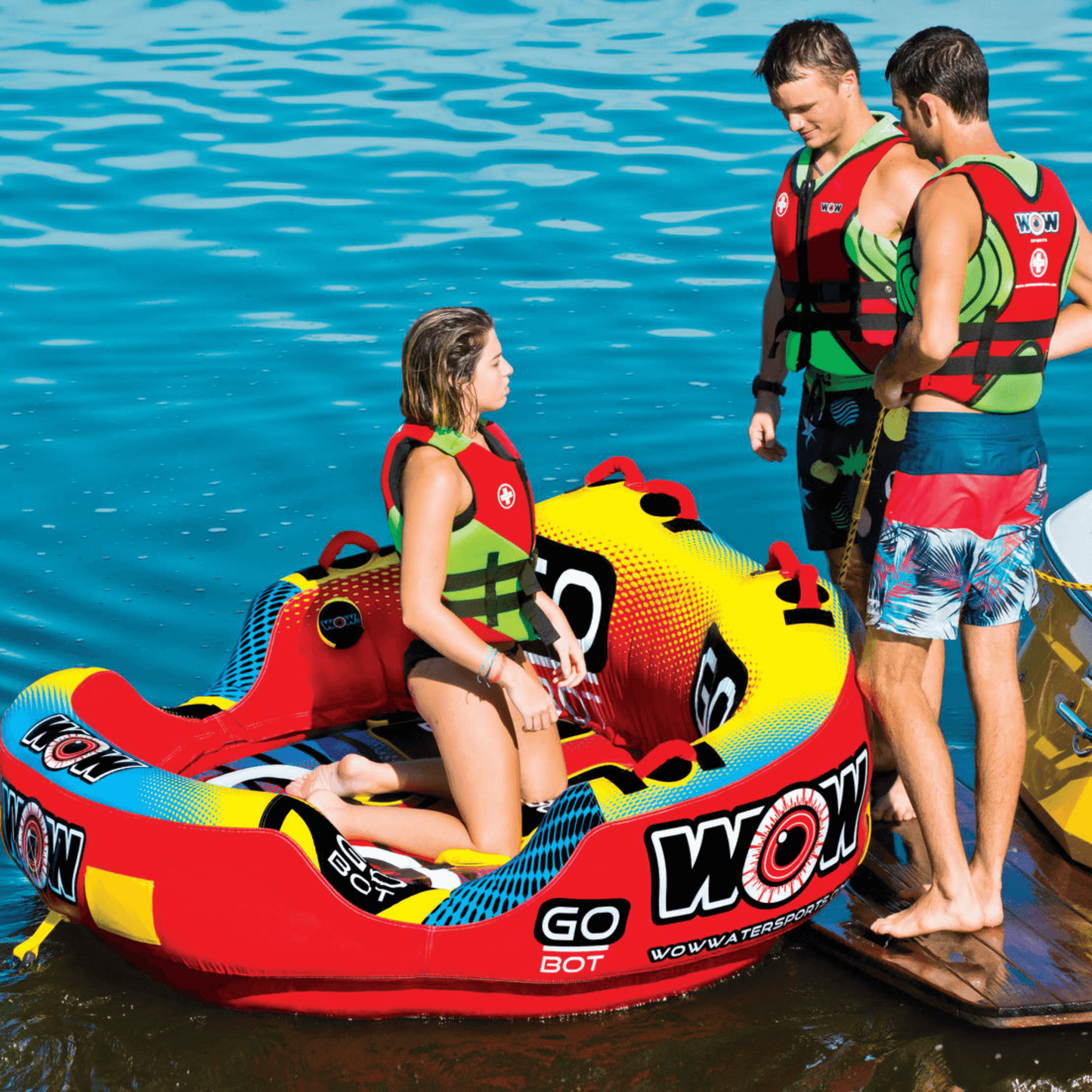 WOW Watersports Go Bot Towable Water Tube for 1 to 3 Riders