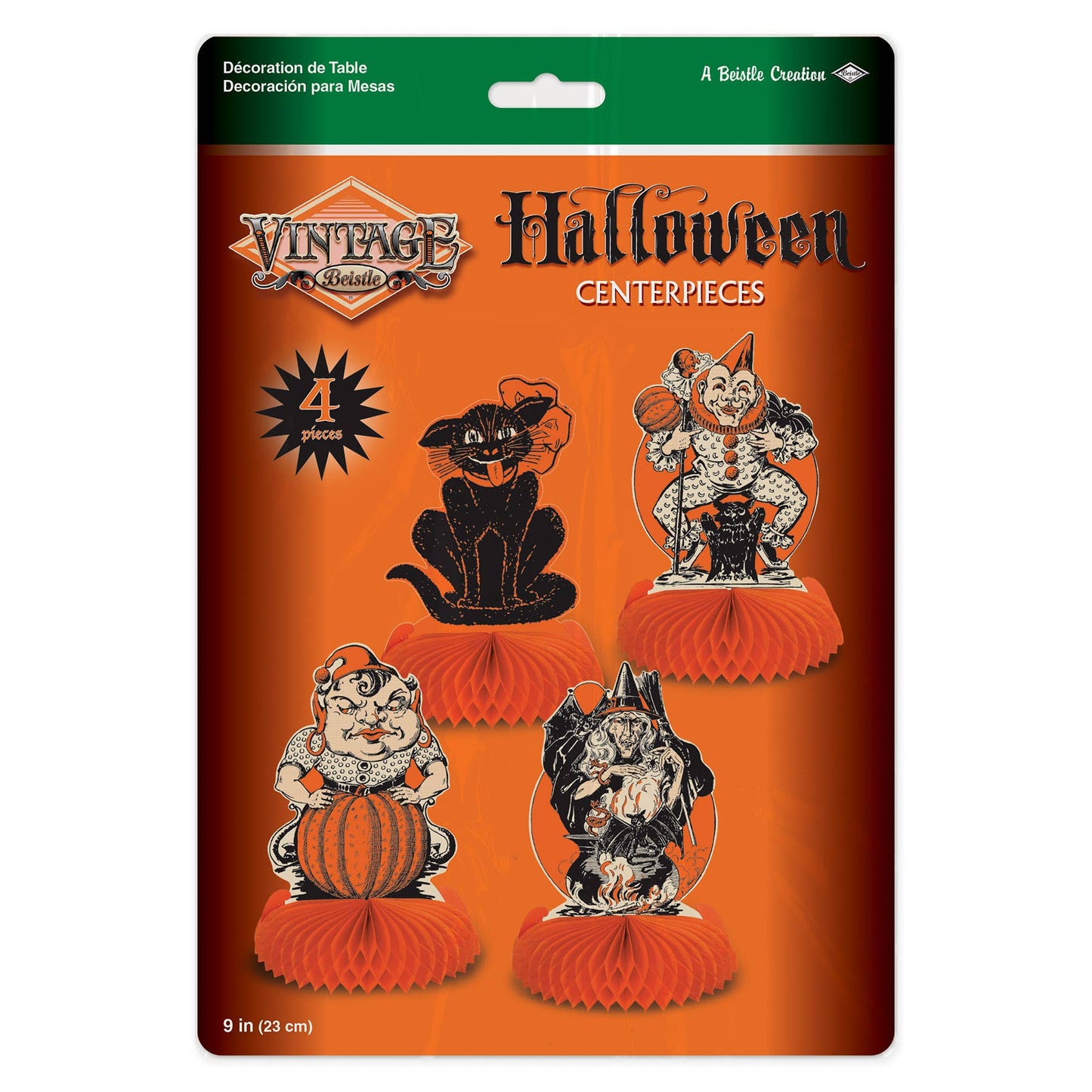 Vintage Halloween Honeycomb Centerpieces Set of 4