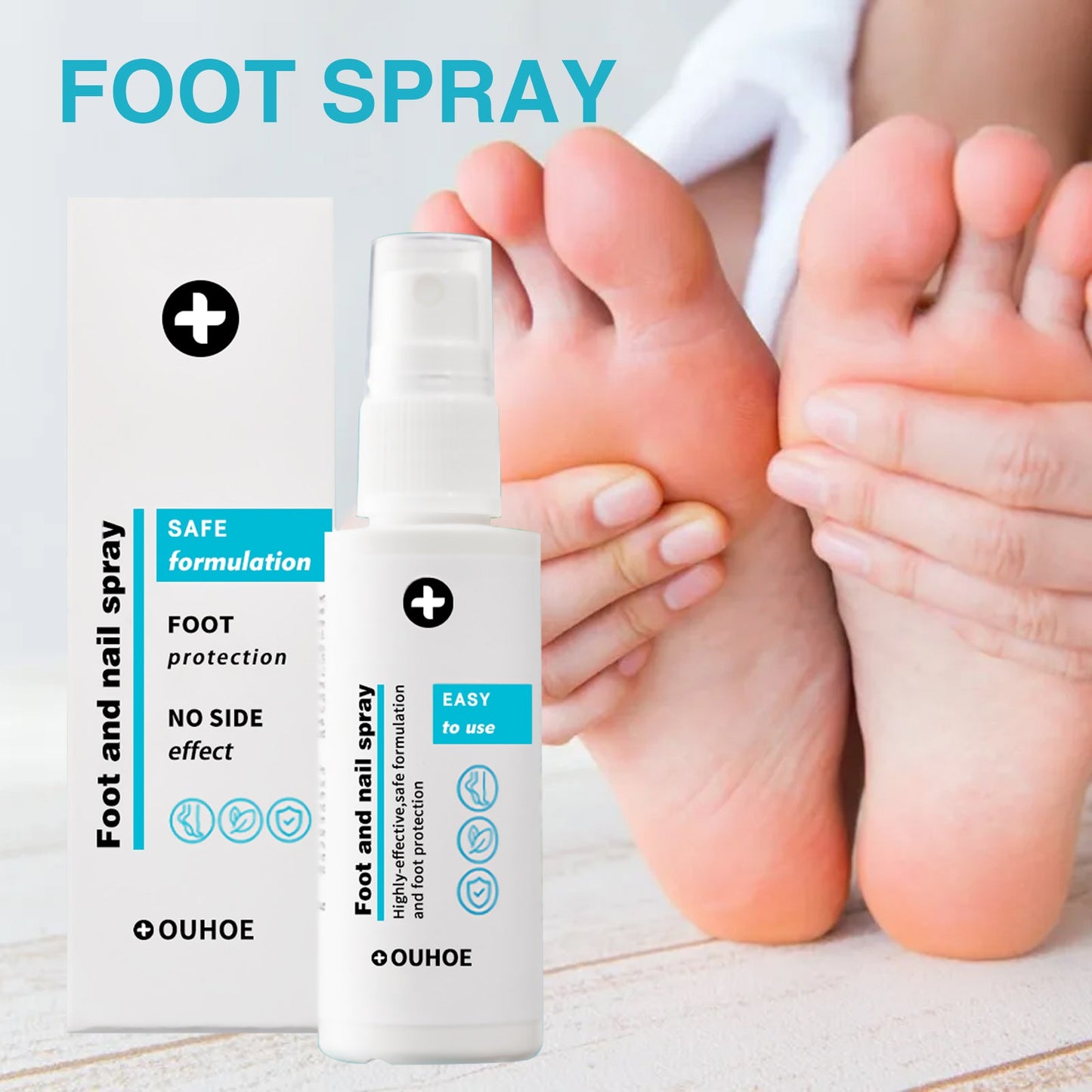 Foot Spray Foot Skin Moisturizing, Anti-Cracking, Deodorizing, Deodorizing And Repairing Nail Care Spray