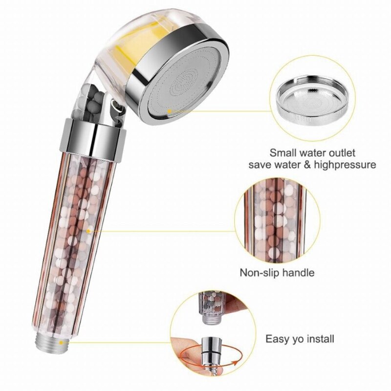 Fragrance Anion Shower Nozzle Set Adjustable Quick Connection Removable Sprinkler Basin Bathing Tub Fountain Home