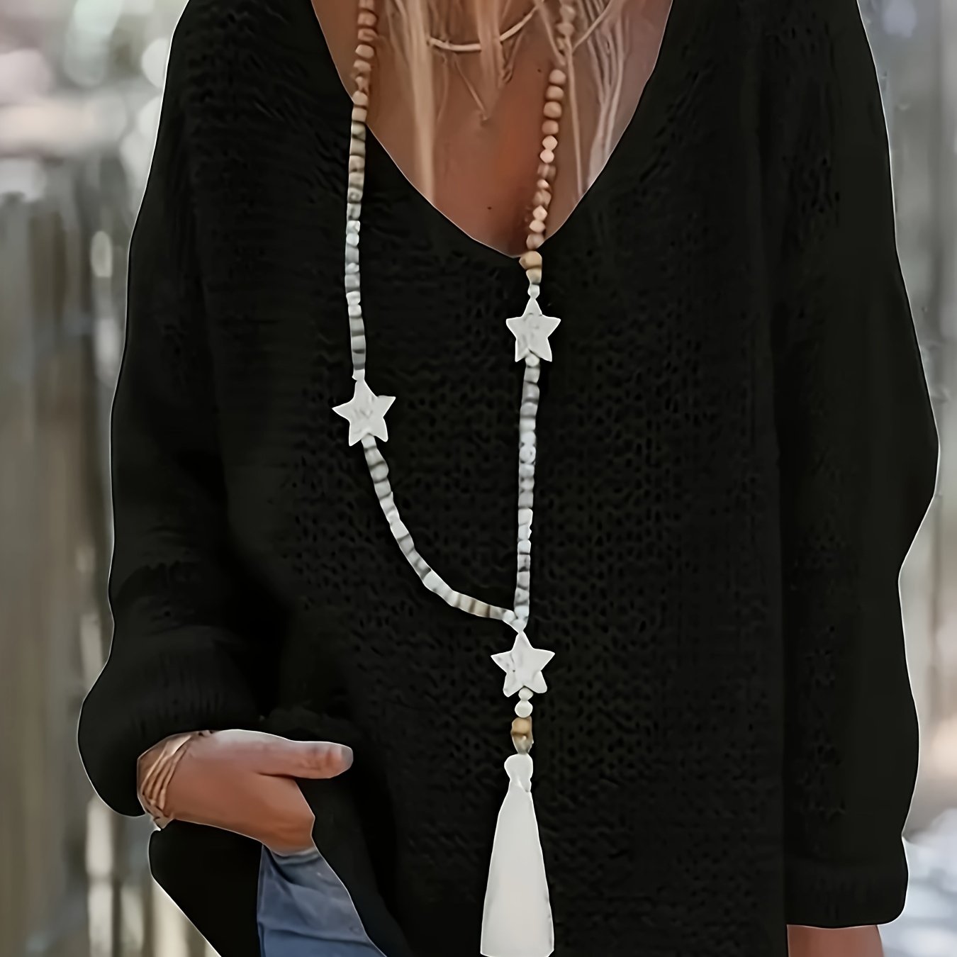 Cozy V-neck Long Sleeve Casual Sweater