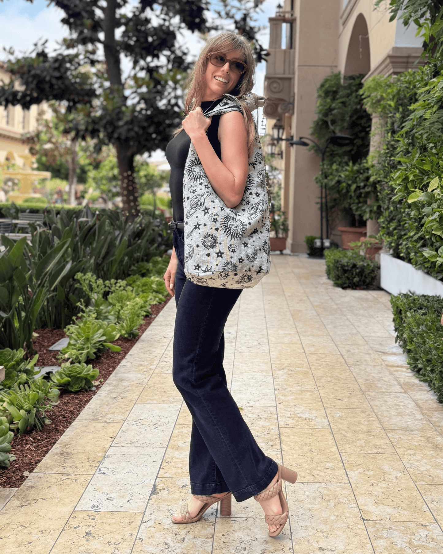 Kathmandu Collection Celestial Print Hobo Bag