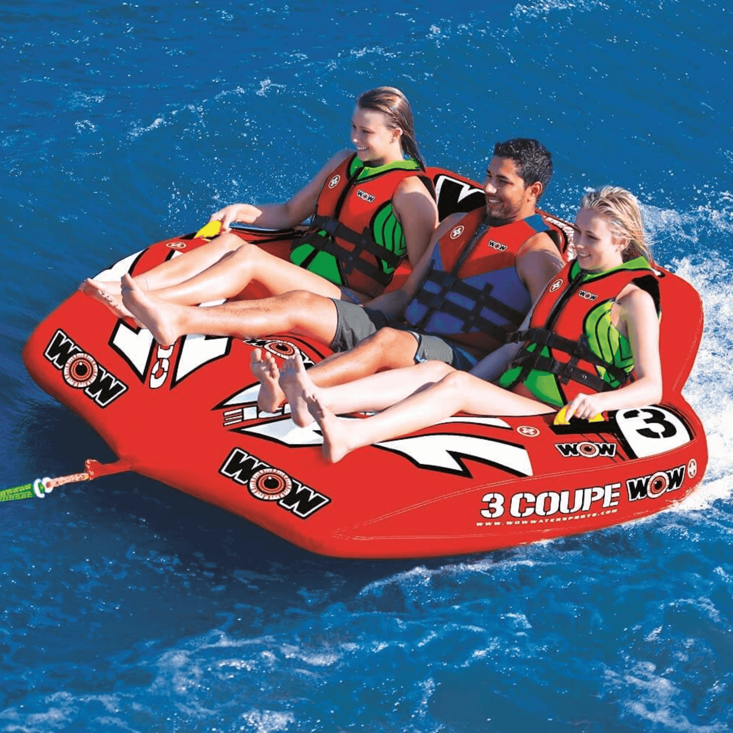 WOW Watersports 3-Person Coupe Cockpit Towable with Drop Speed Bottom