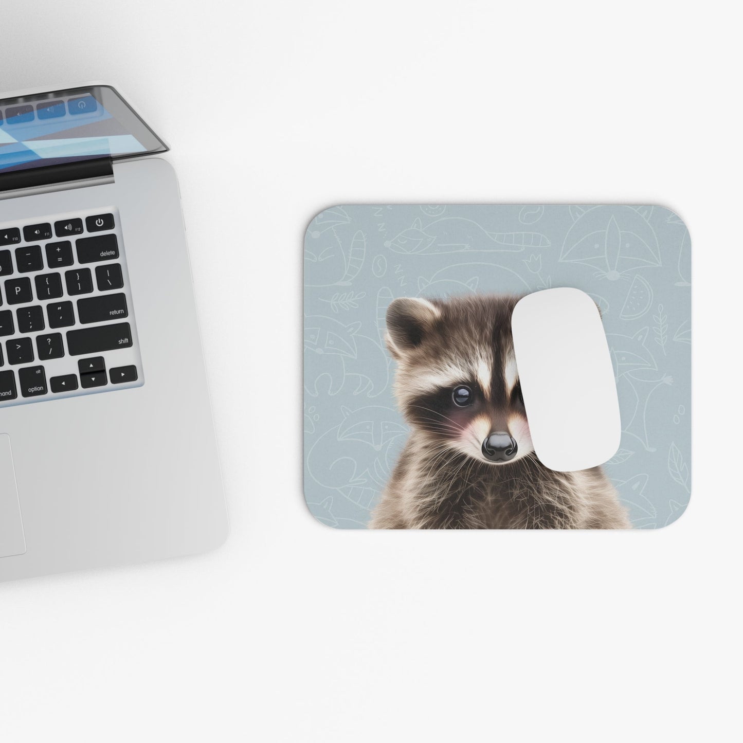 Blushing Raccoon Mouse Pad