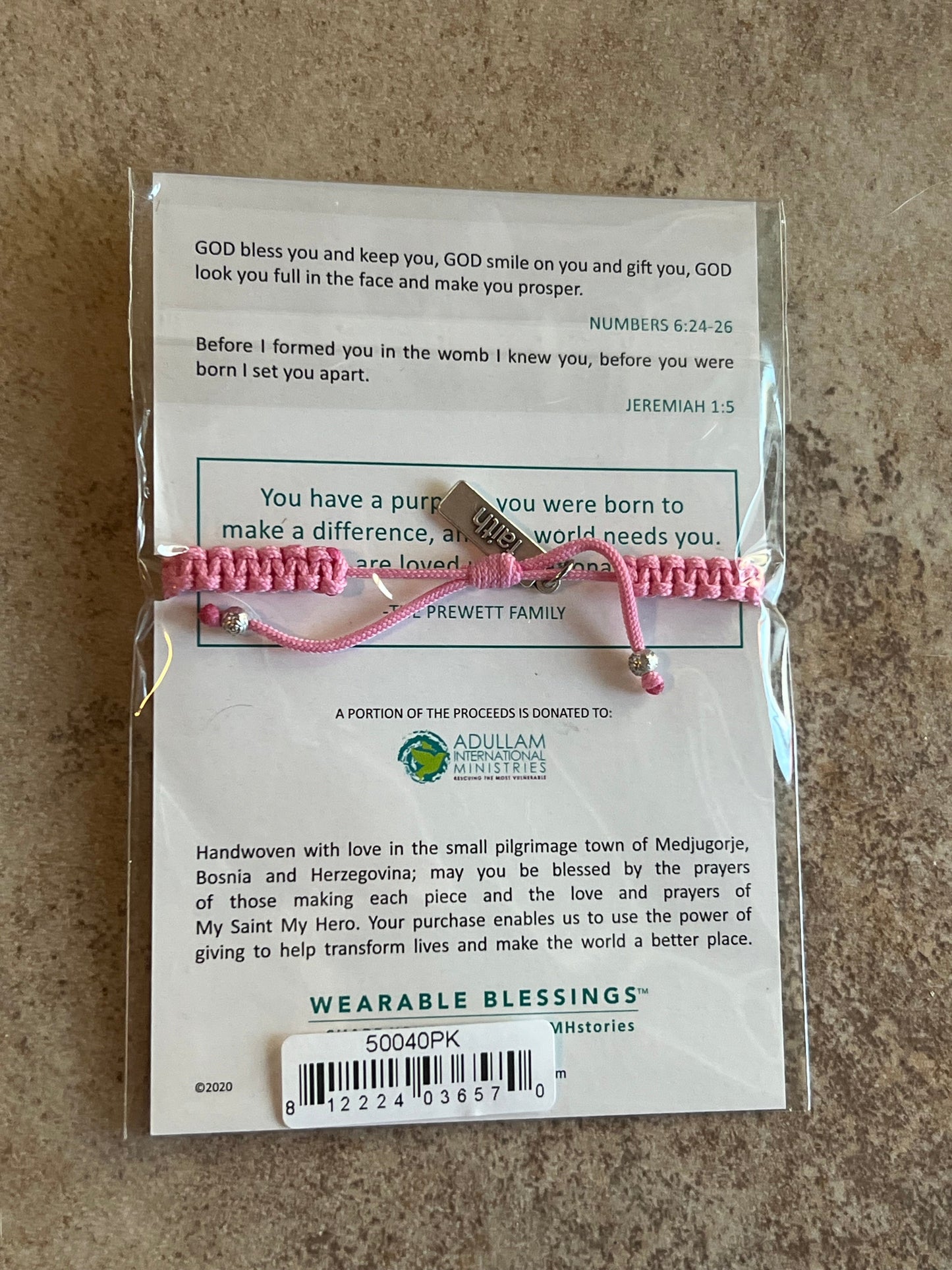 Wonderfully Made Blessed Kid’s Bracelet (Pink)