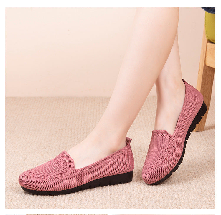 Women's Comfy Solid Color Knit Loafers