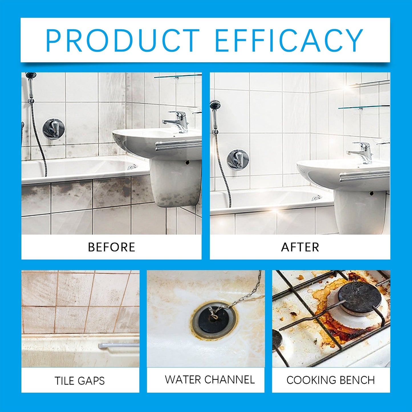 JUE FISH MultiSurface Cleaning Tablets, Kitchen Heavy Oil And Dirt Cleaning Stain Cleaner Effervescent Tablet