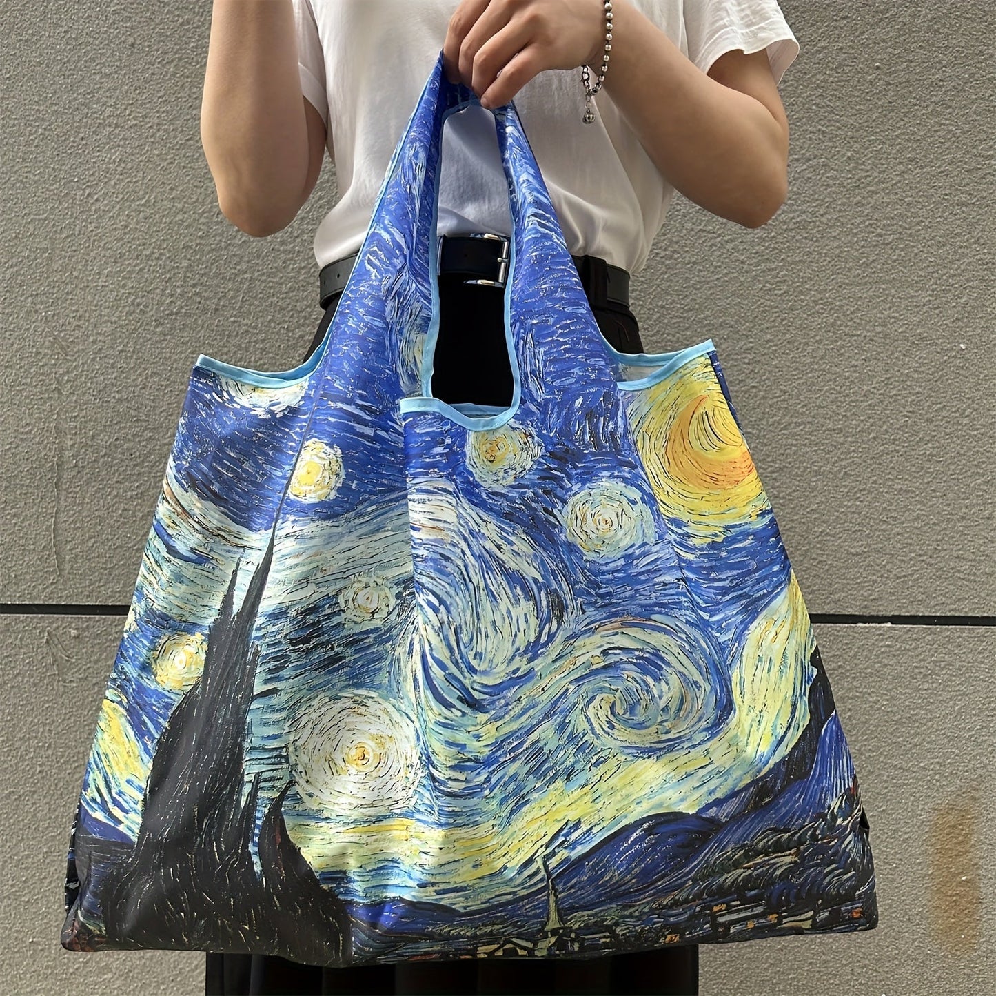 Starry Night Extra Large Tote Stylish Lightweight Foldable