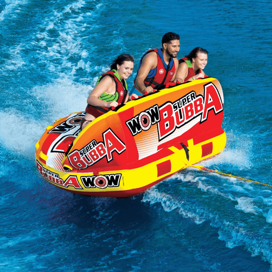 WOW Watersports Super Bubba 1-3 Person Inflatable Towable Deck Tube