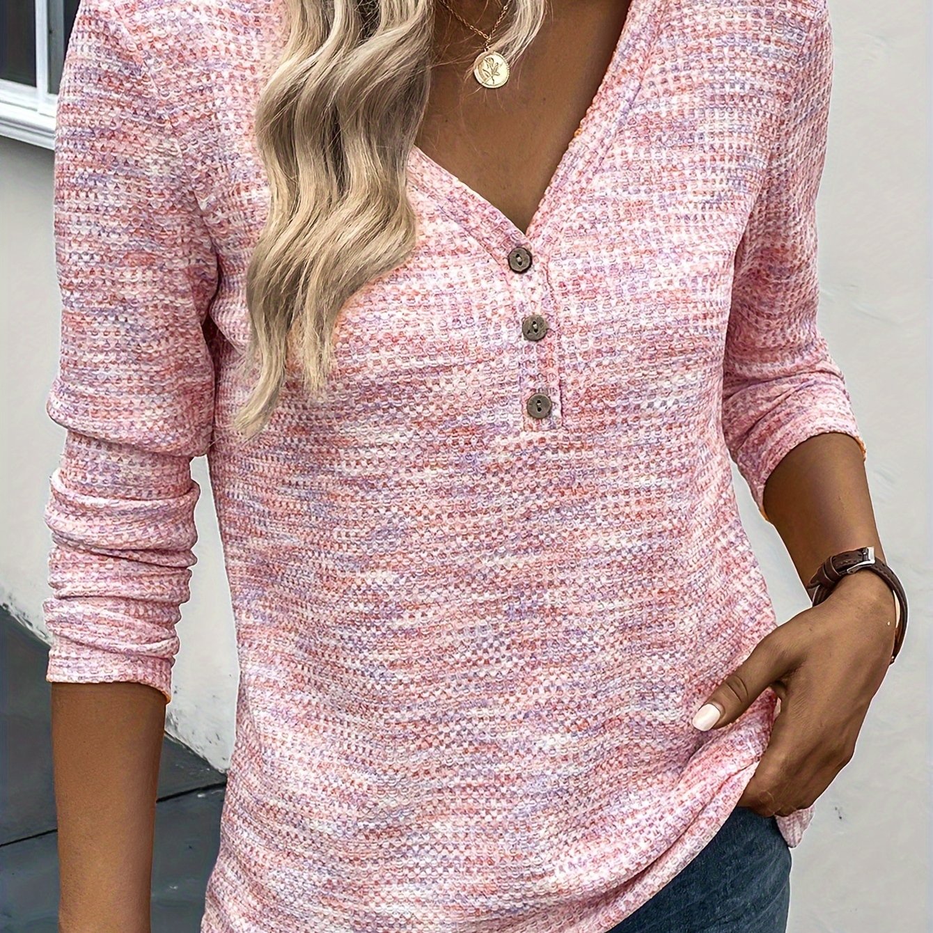 Chic VNeck Tee Elegant Soft Versatile Style