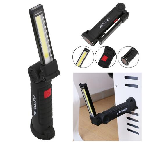Foldable Flexible Hand Torch Work Light Magnetic Inspection Lamp COB LED Flashlight  Built in Battery USB Charging Port