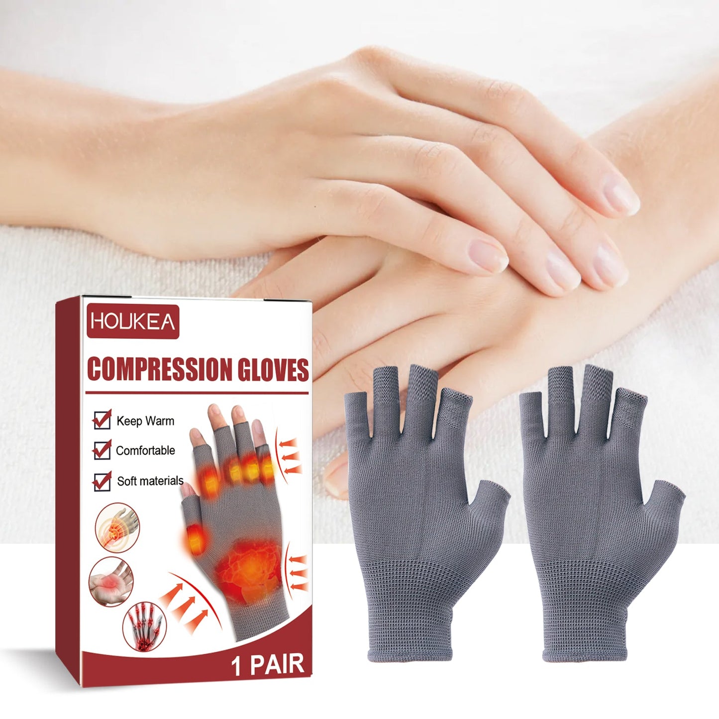 Joint Compression Gloves Relieve Hand Wrist Stiffness Thumb Joint Soreness Swelling Wrist Gloves