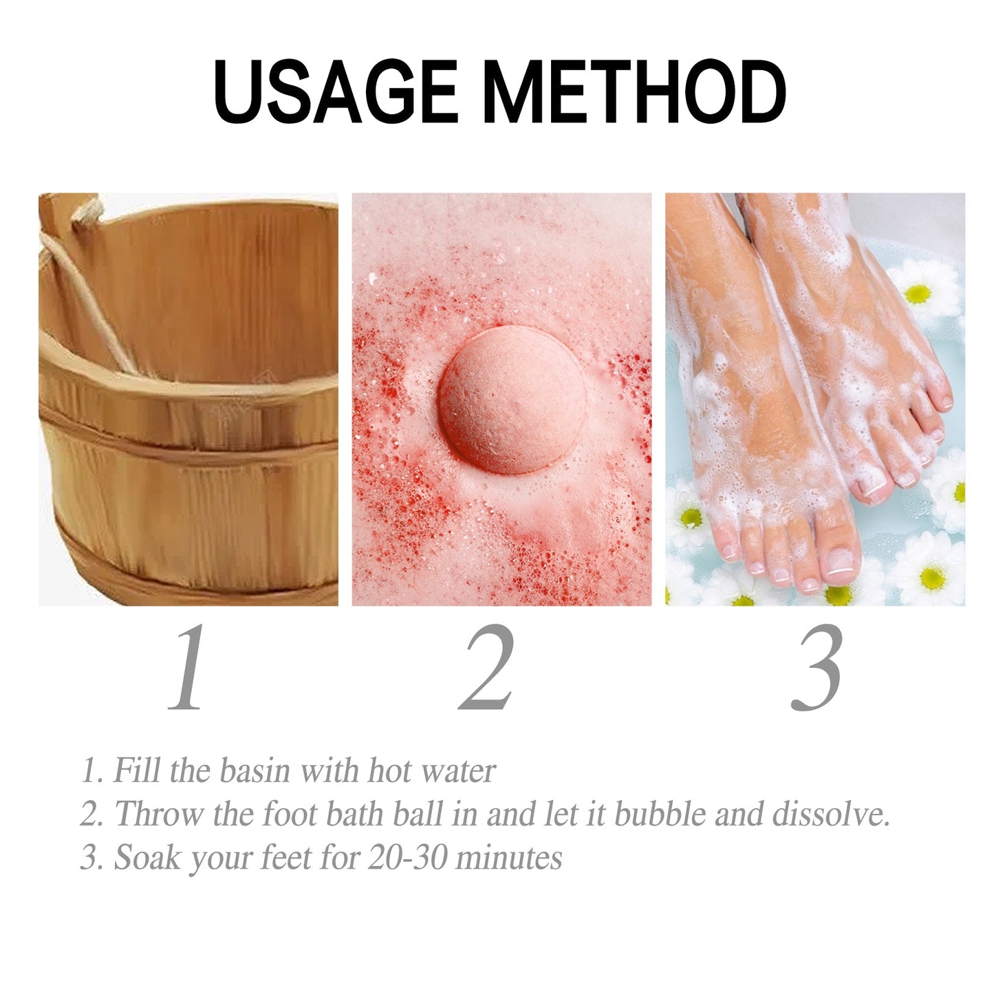 Foot Bath Ball, Moisturizing, Repairing, Anti-Cracking, Peeling, Cleaning, Relieving Physical Discomfort, Dispelling Cold And Dampness