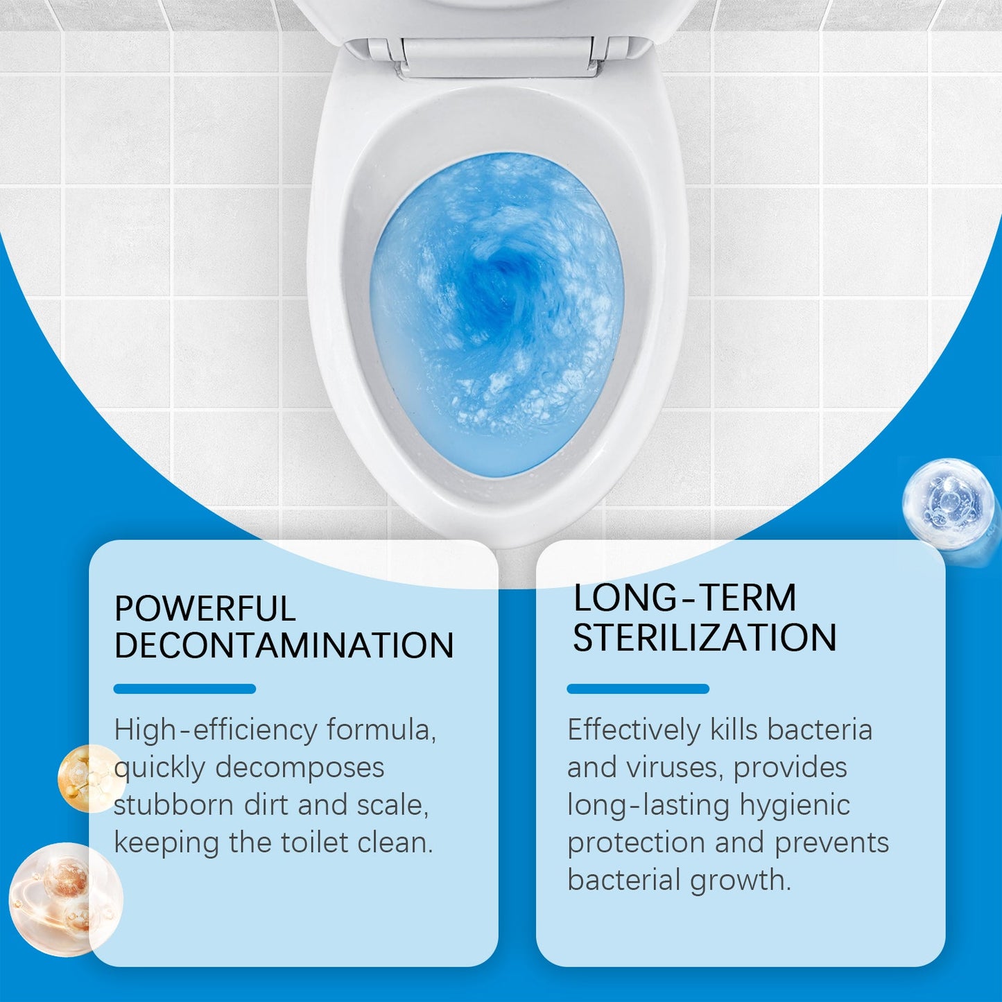 Foam Toilet Cleaner, Toilet Toilet Cleaner Decontamination Clean Household Deodorant Toilet Cleaner