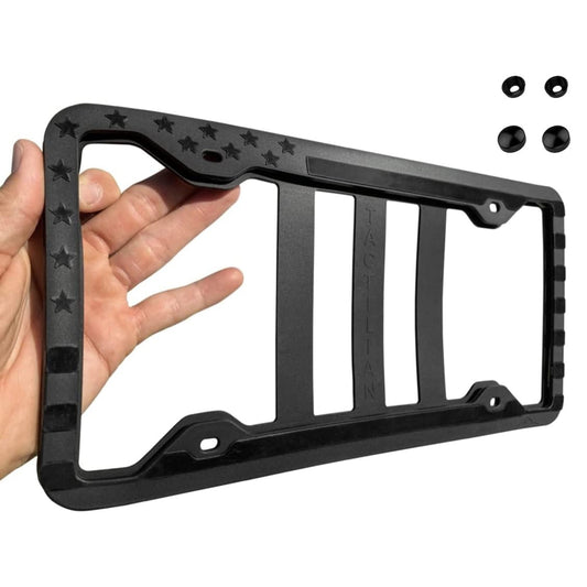 Tactilian Original Silicone American Flag License Plate Frame Holder