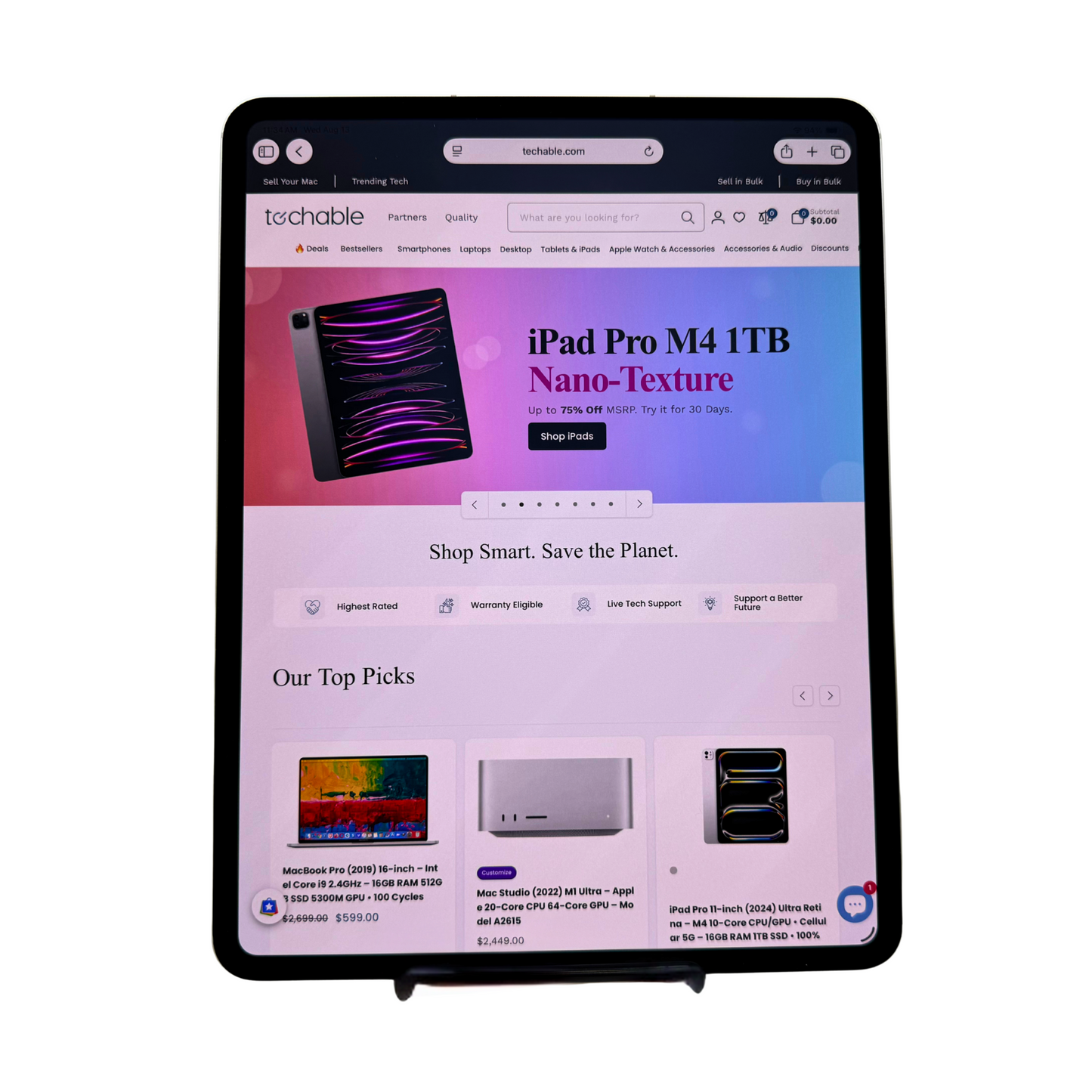iPad Pro 13‑inch (2024) – Apple M4 10‑Core CPU/GPU • Cellular 5G – 16GB RAM 1TB SSD • AppleCare+ 5/26