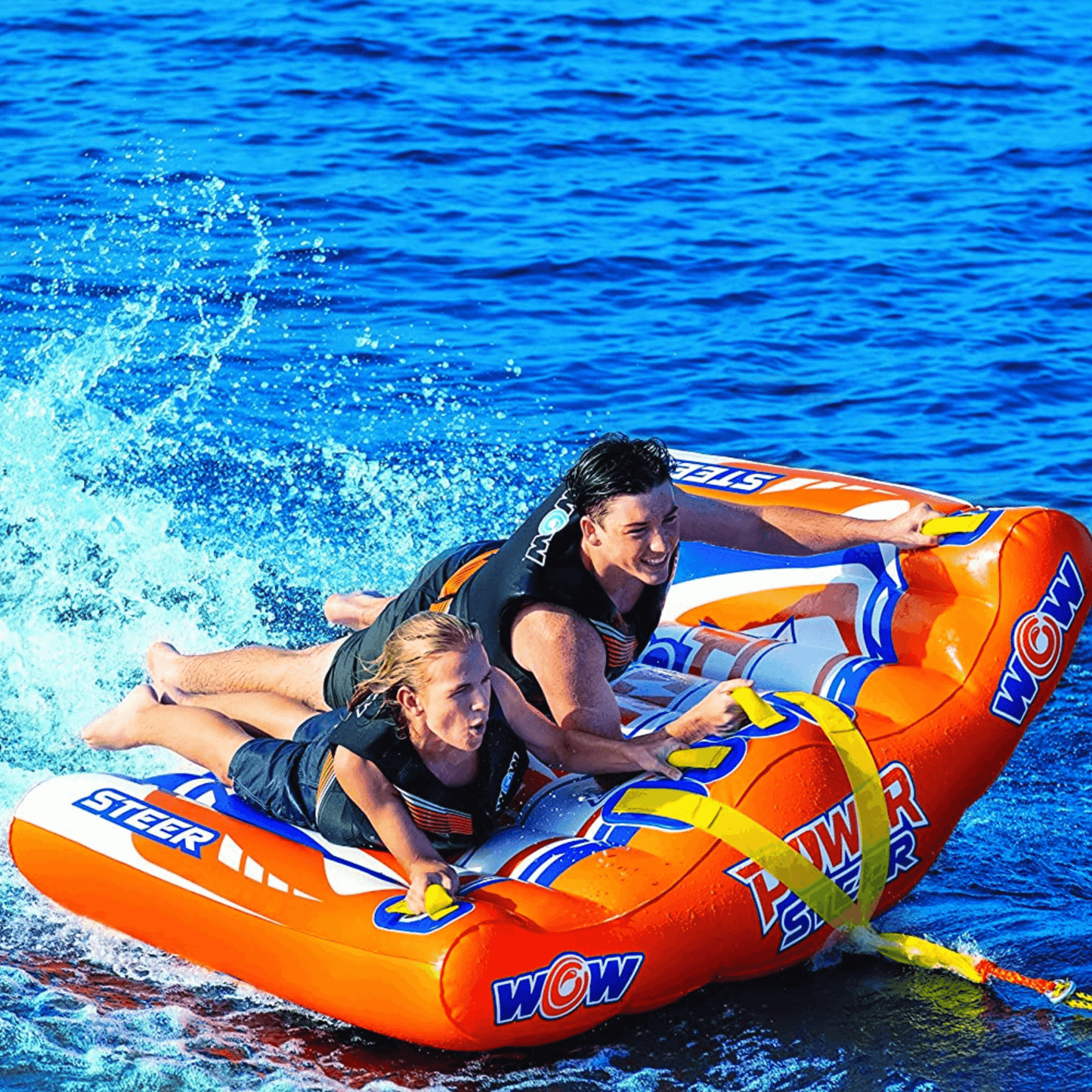 WOW Watersports Power Steer 2 Person Steerable Deck Tube Towable