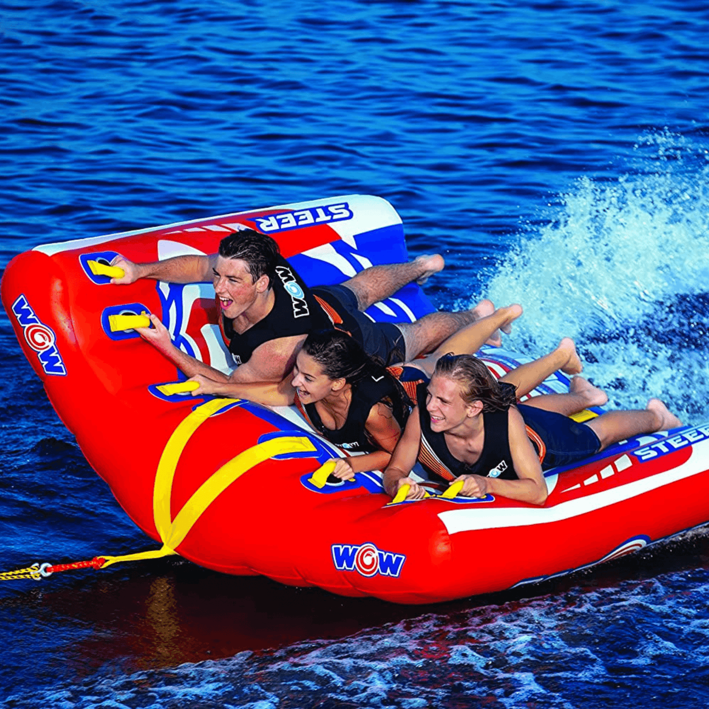 WOW Watersports Power Steer 3 Person 3P Steerable Deck Tube