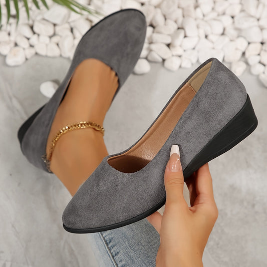 Elegant Low Heels Cushioned Non Slip Versatile Shoes