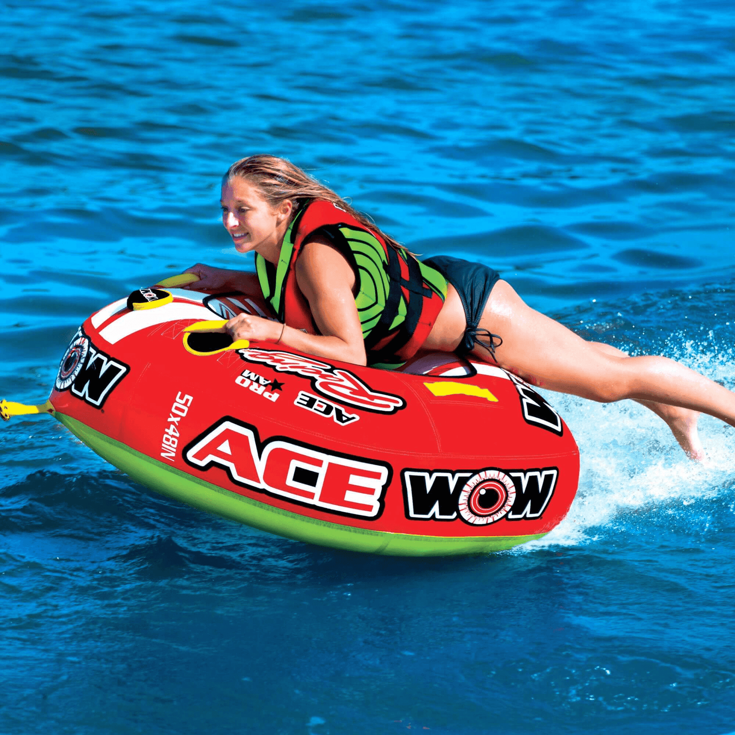 WOW Watersports Ace Racing Boat Tube 1 Person Inflatable Towable Tube