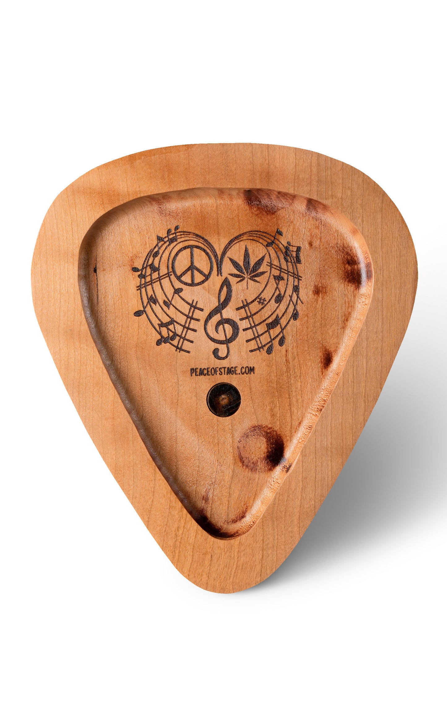 Wooden Guitar Cigarette  Pick Tray