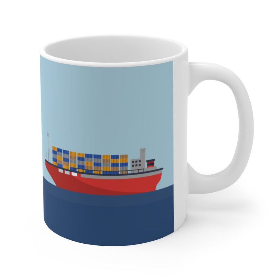 Cargo Ship Ceramic Mug 11oz