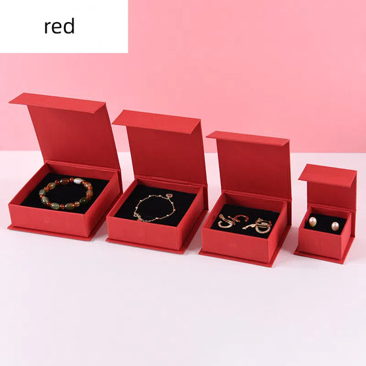 Flip up box jewelry packaging earrings rings necklaces storage gift boxes bracelets earrings paper boxes