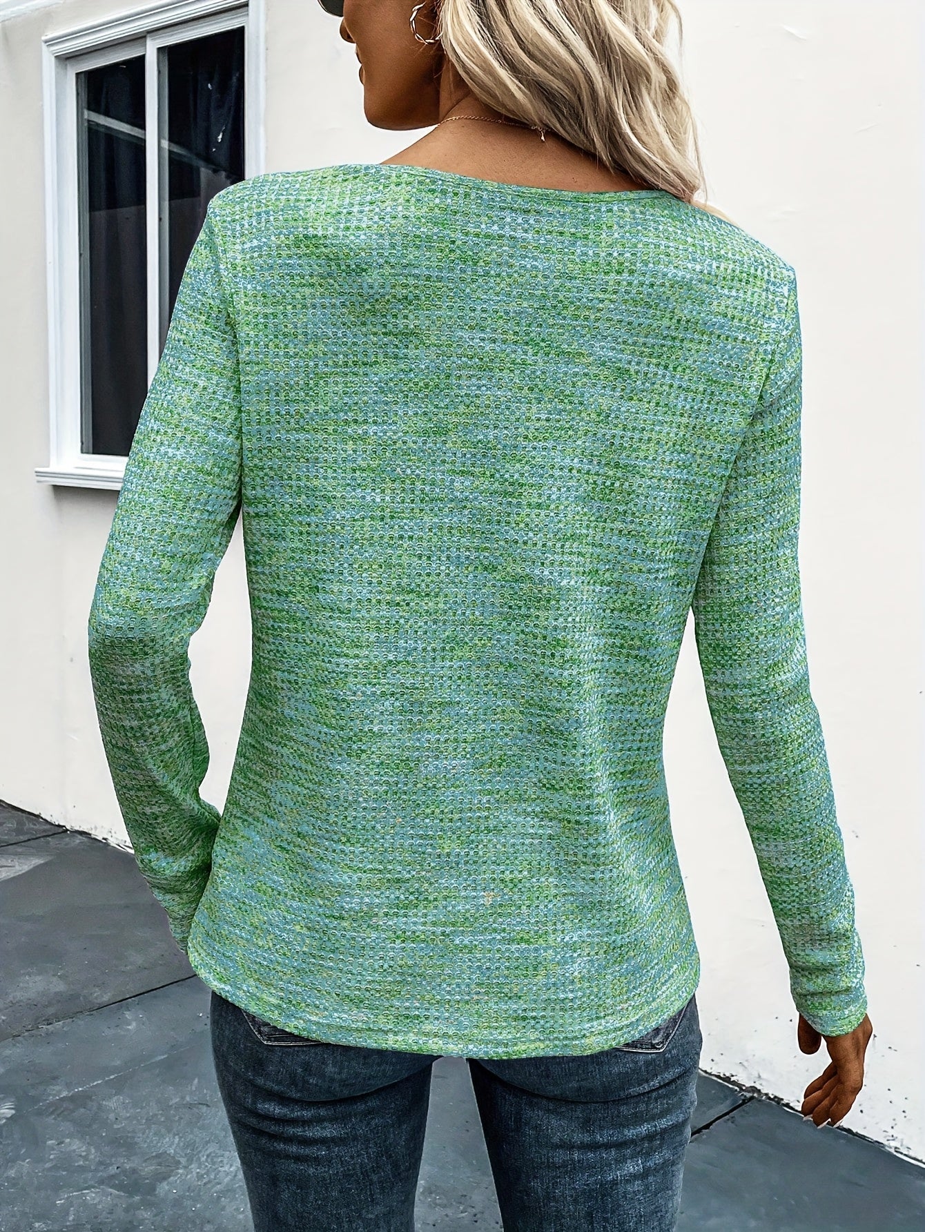 Chic VNeck Tee Elegant Soft Versatile Style