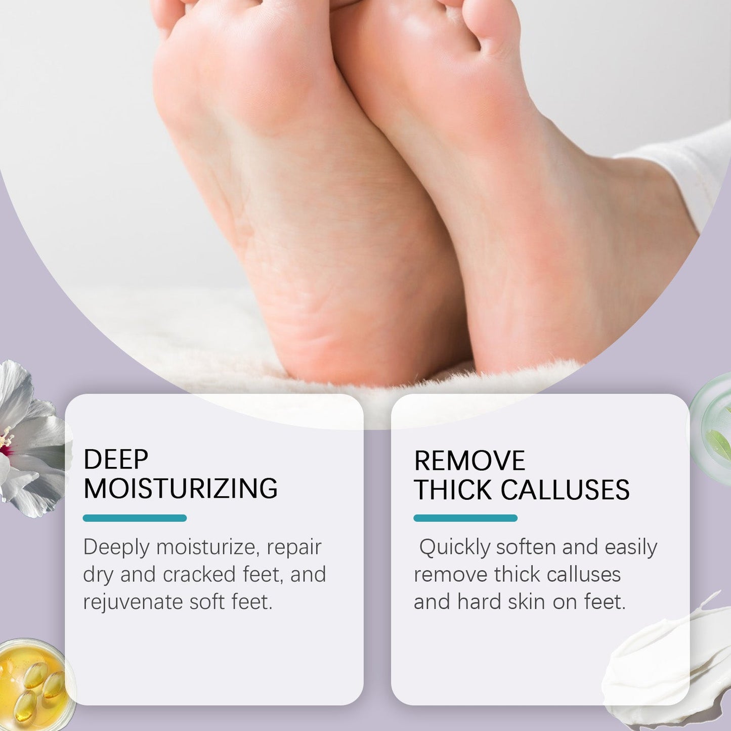 Foot Callous Removal Repair Cream Gently Softers Exfoliation Soothing Dry Moisturizing Hydrating Repair Cream