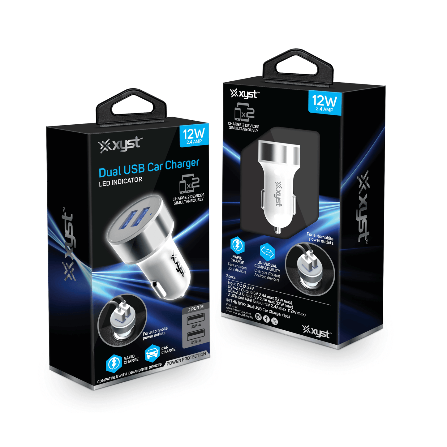 Xyst 2.4-Amp Dual USB Car Charger